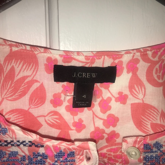 Like New!! J Crew Colorful Tunic Top Size 4 - Picture 2 of 2